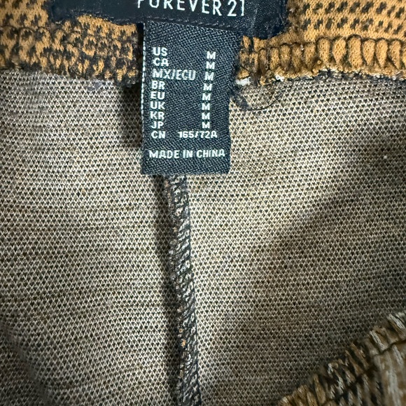 Forever 21 Plaid Cropped Flared pants - Mustard Plaid - Women's Size Medium - Picture 5 of 5